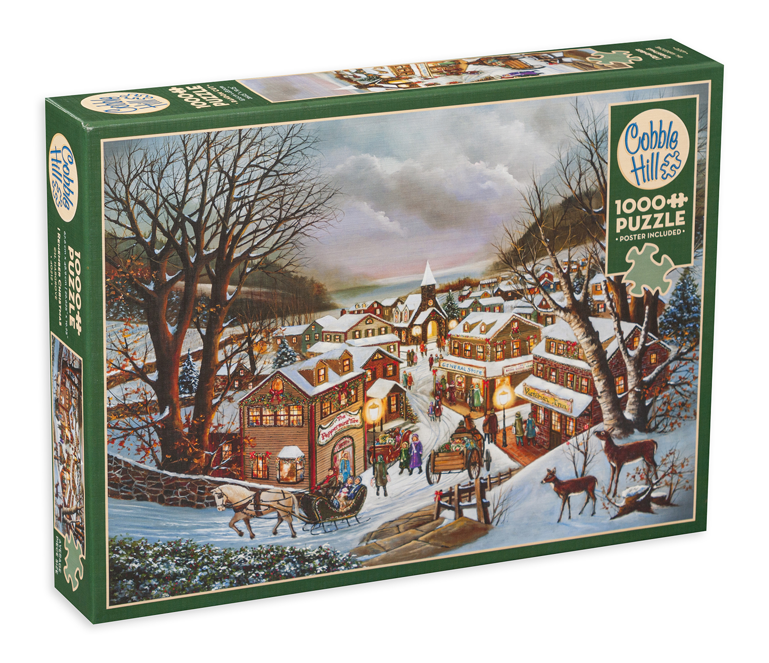 Puzzle Cobble Hill din 1000 de piese - Magia de Crăciun