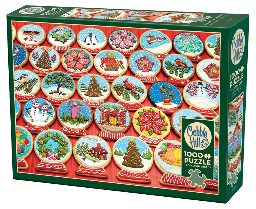 Puzzle Cobble Hill din 1000 de piese - Fursecuri de Crăciun