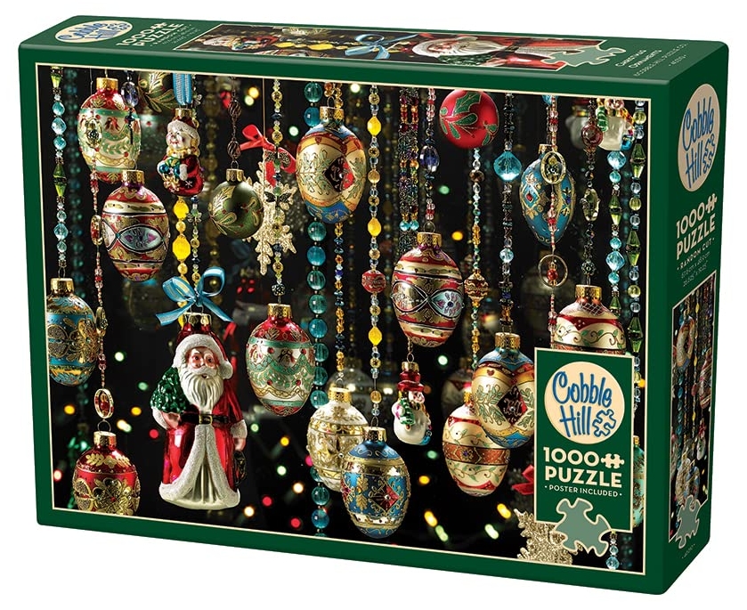 Puzzle Cobble Hill din 1000 piese - Decorațiuni de Crăciun