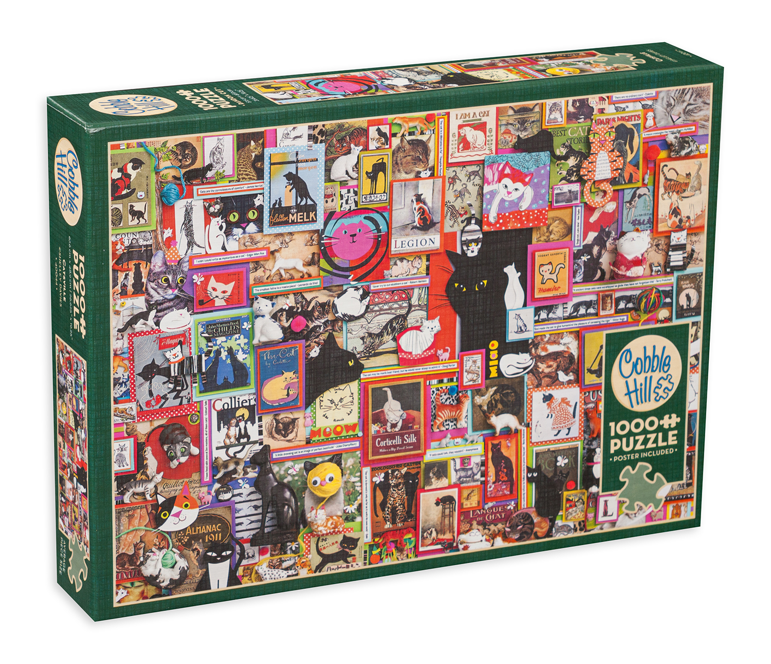 Puzzle Cobble Hill din 1000 de piese - Tablouri cu pisici