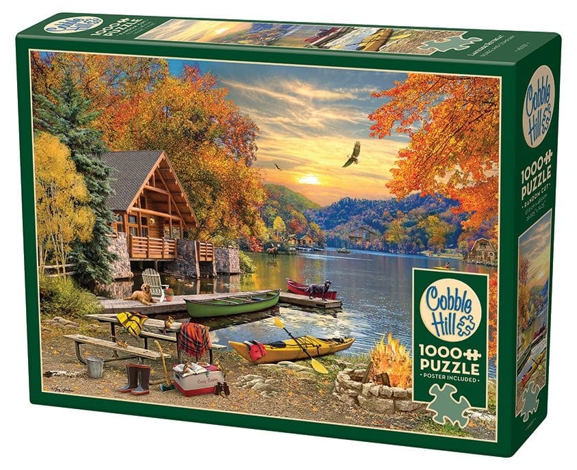 Puzzle Cobble Hill din 1000 piese - Odihnă lângă lac