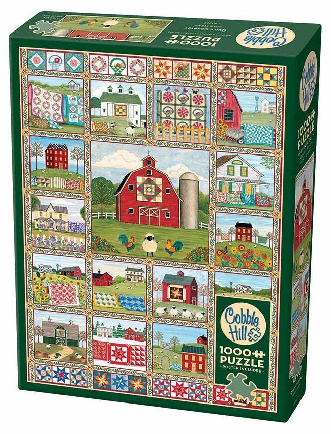 Puzzle Cobble Hill din 1000 de piese - Patchwork-ul satului