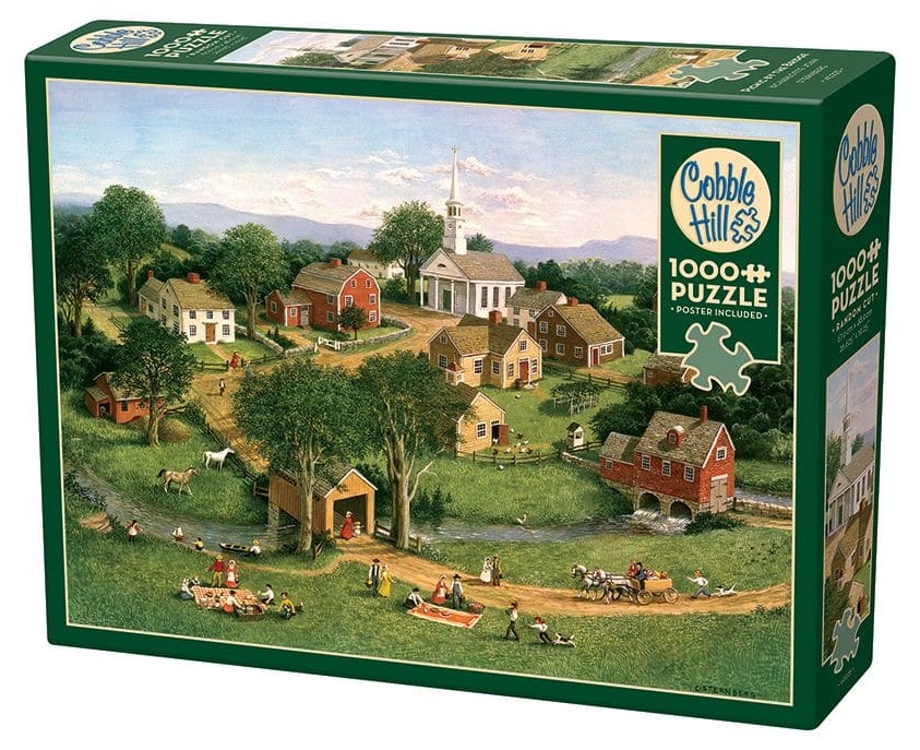 Puzzle Cobble Hill din 1000 de piese - Picnic lângă pod
