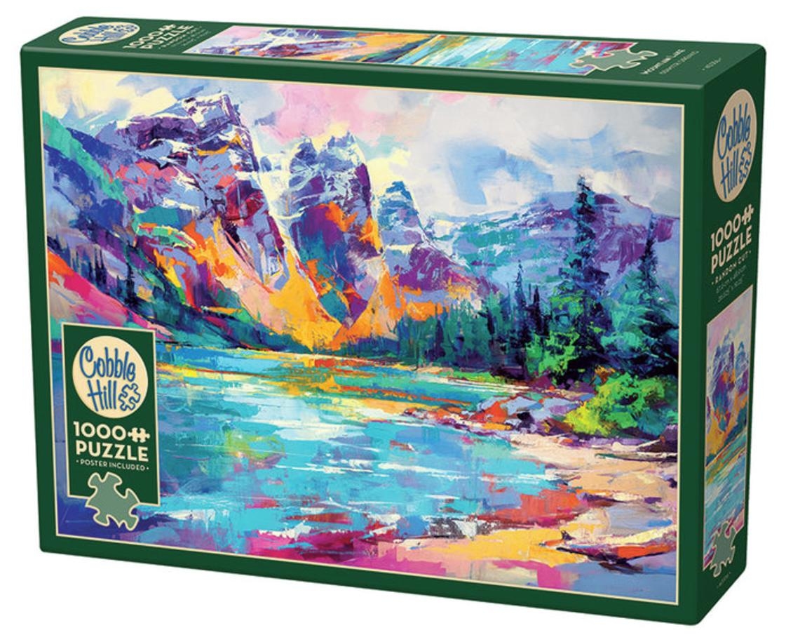 Puzzle Cobble Hill din 1000 de piese - Lac montan