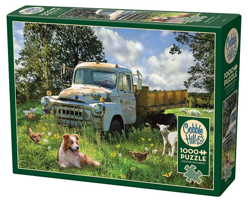 Puzzle Cobble Hill din 1000 de piese - Câmp cu oi