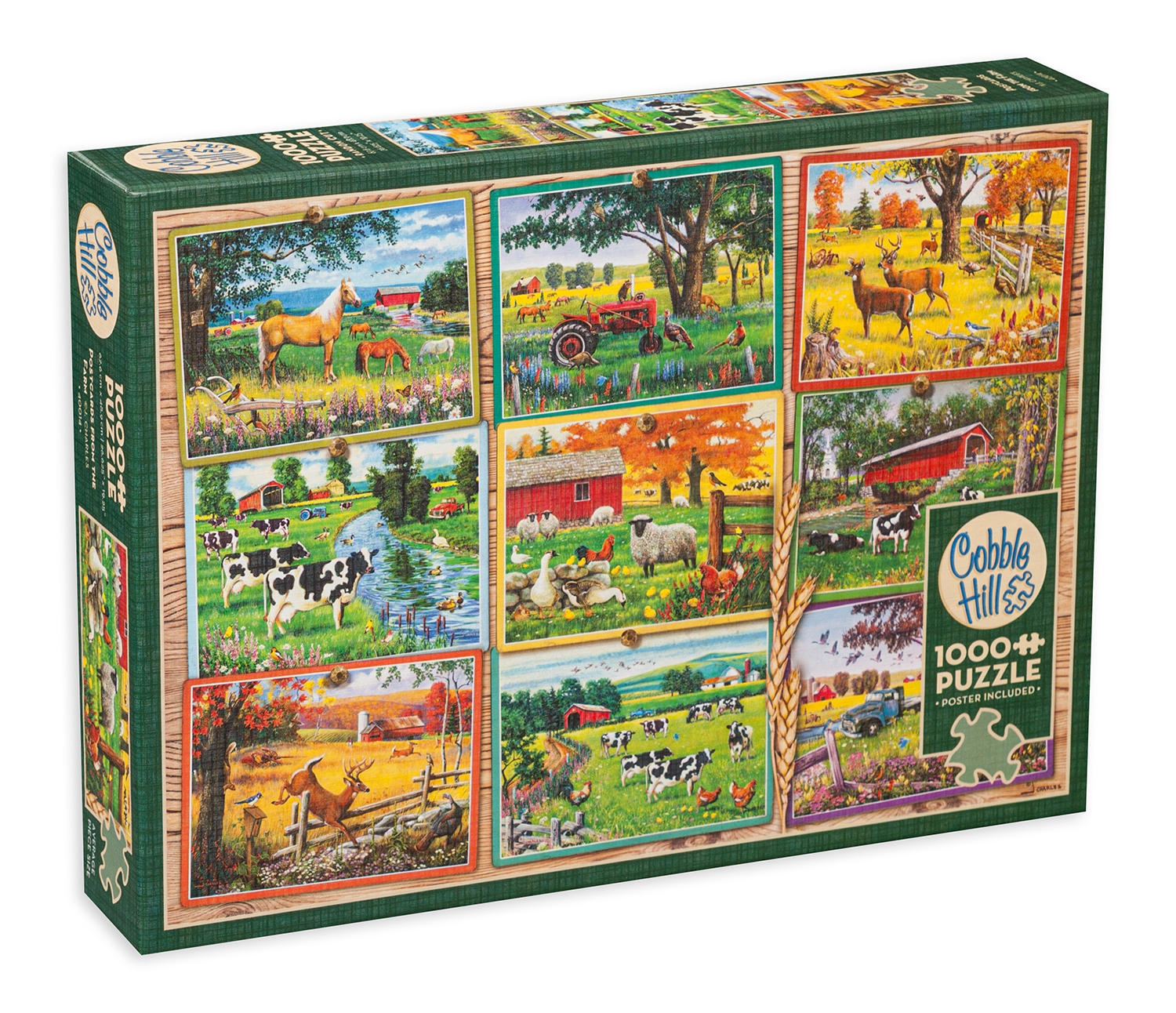 Puzzle Cobble Hill din 1000 de piese - Cărți poștale de la fermă