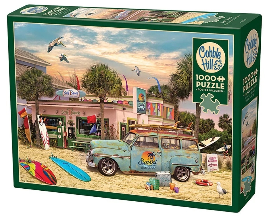 Puzzle Cobble Hill din 1000 de piese - Port pentru surferi