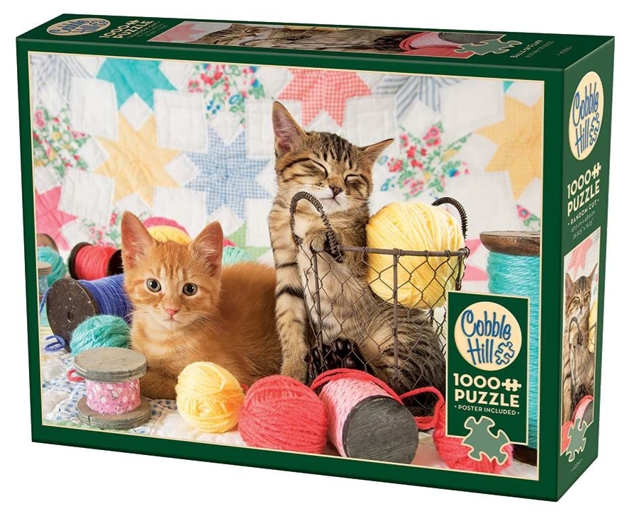 Puzzle Cobble Hill din 1000 de piese - Biluțe pufoase