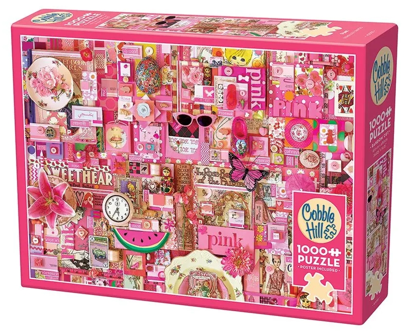 Puzzle Cobble Hill din 1000 piese - Roz