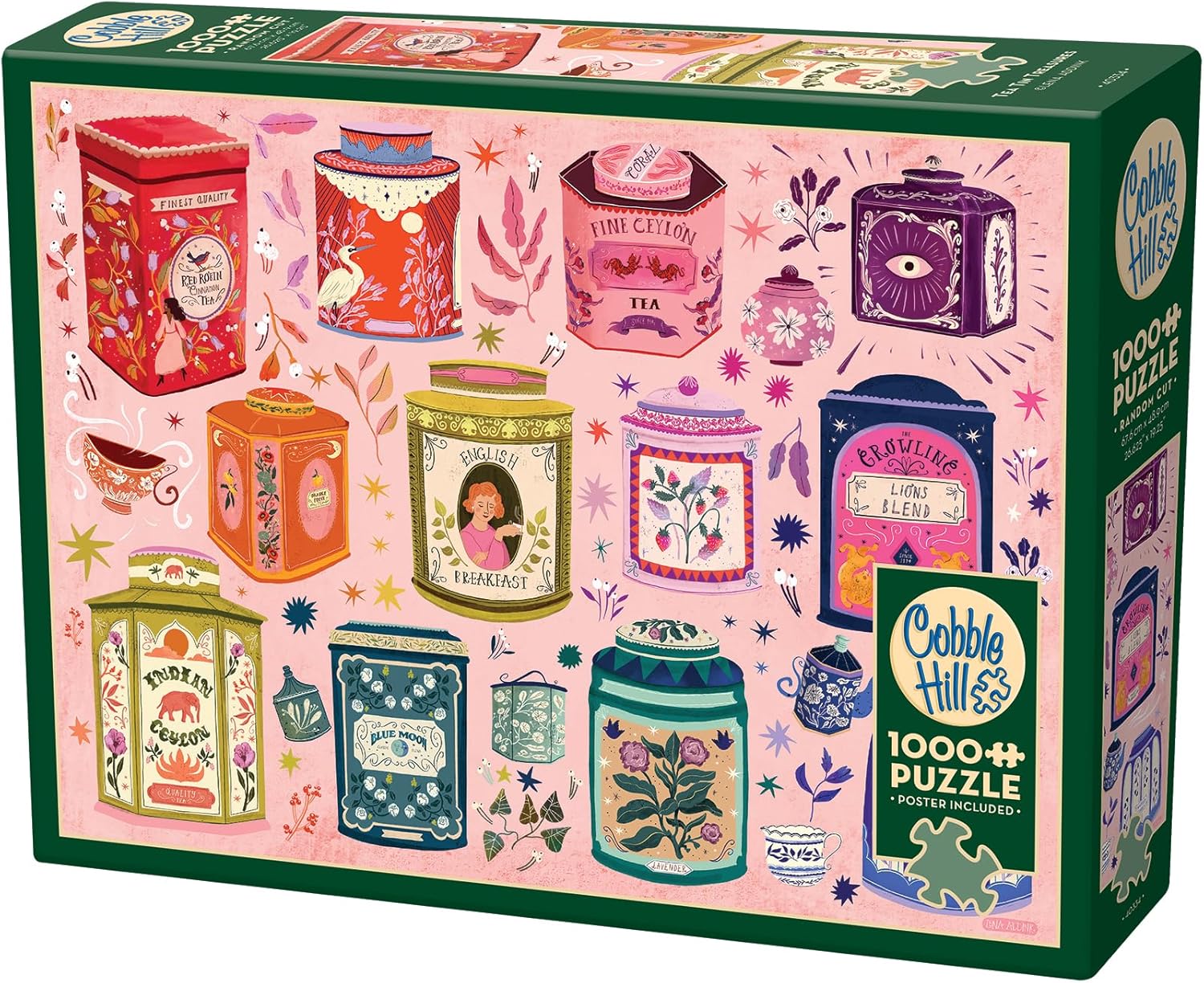 Puzzle Cobble Hill din 1000 de piese - Comori din cutii de ceai