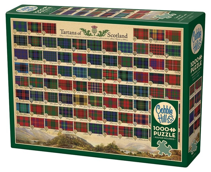 Puzzle Cobble Hill din 1000 de piese - Tartane scoțiene