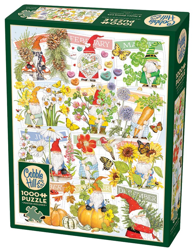 Puzzle Cobble Hill din 1000 piese - Viața fericită a gnomilor