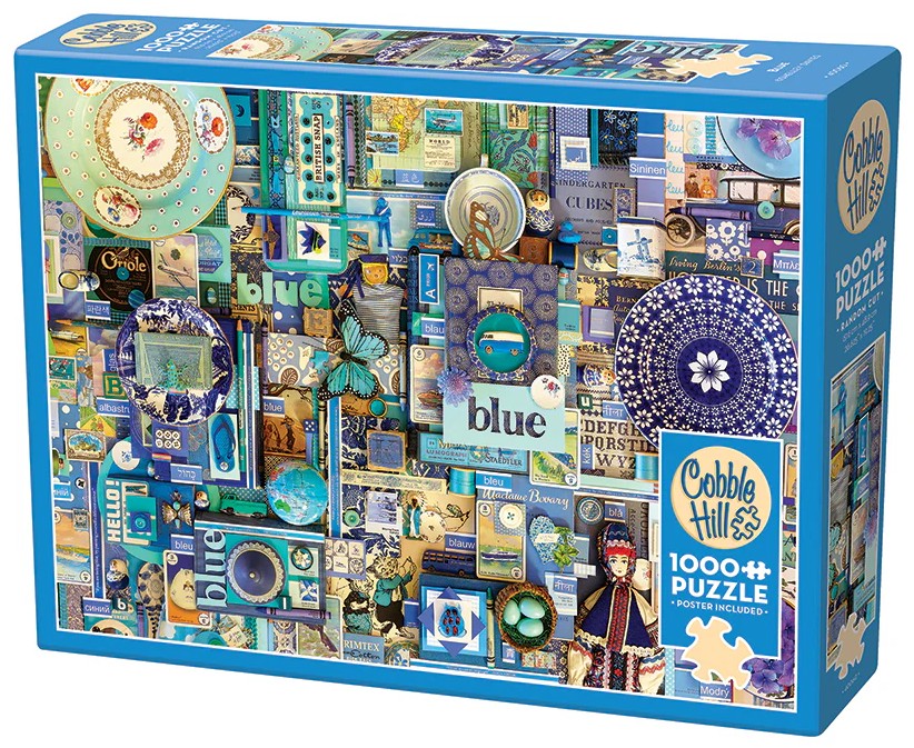 Puzzle Cobble Hill din 1000 de piese – Albastru
