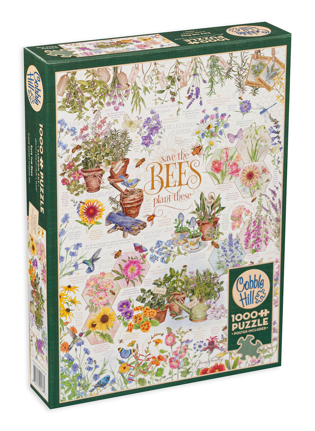 Puzzle Cobble Hill din 1000 de piese - Salvați albinele