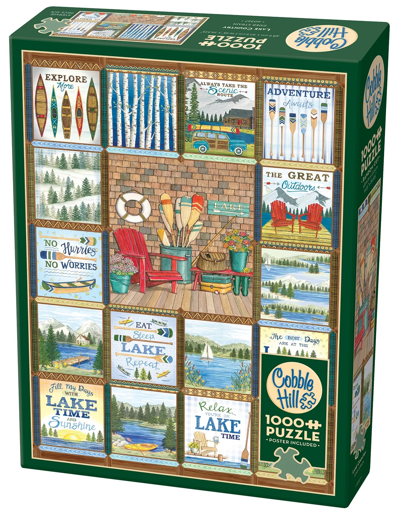 Puzzle Cobble Hill din 1000 de piese - Țara lacurilor
