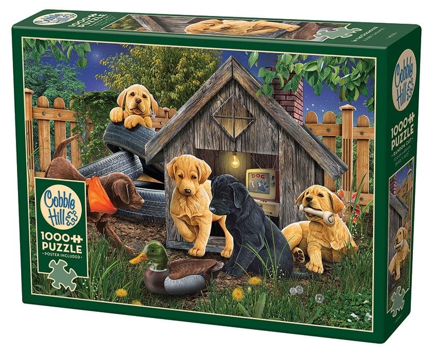Puzzle Cobble Hill cu 1000 de piese - În căsuța câinelui
