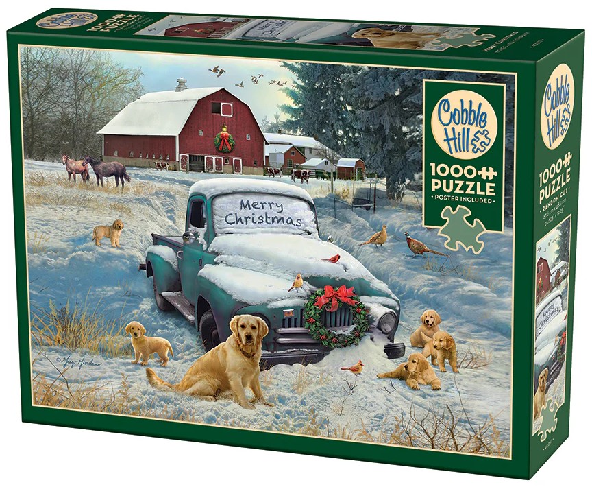 Puzzle Cobble Hill din 1000 piese - Crăciun fericit