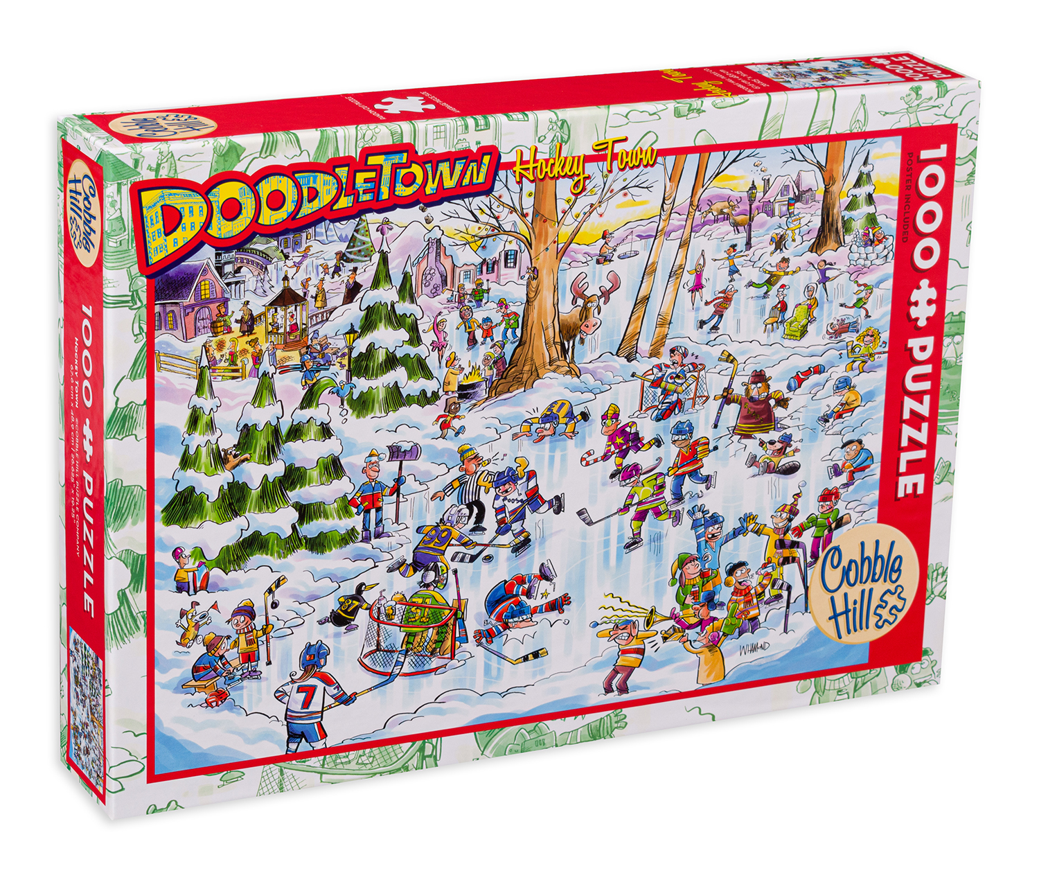 Puzzle Cobble Hill din 1000 de piese - Timp de hochei