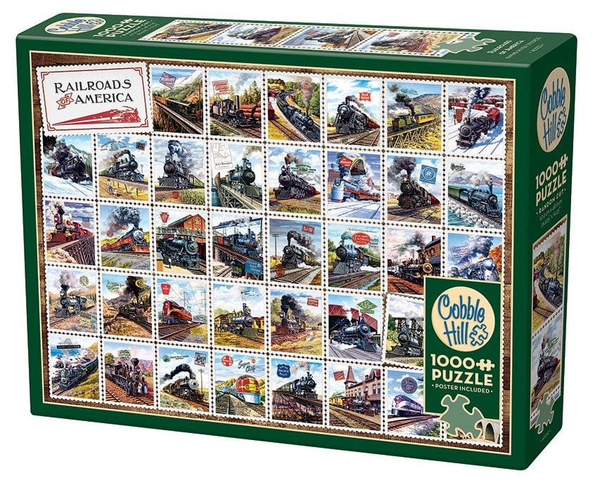 Puzzle Cobble Hill din 1000 piese - Căile Ferate ale Americii