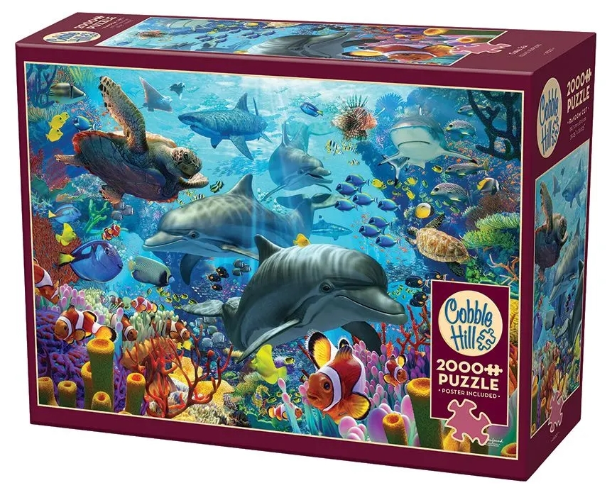 Puzzle Cobble Hill din 2000 de piese - Secretele recifului de corali