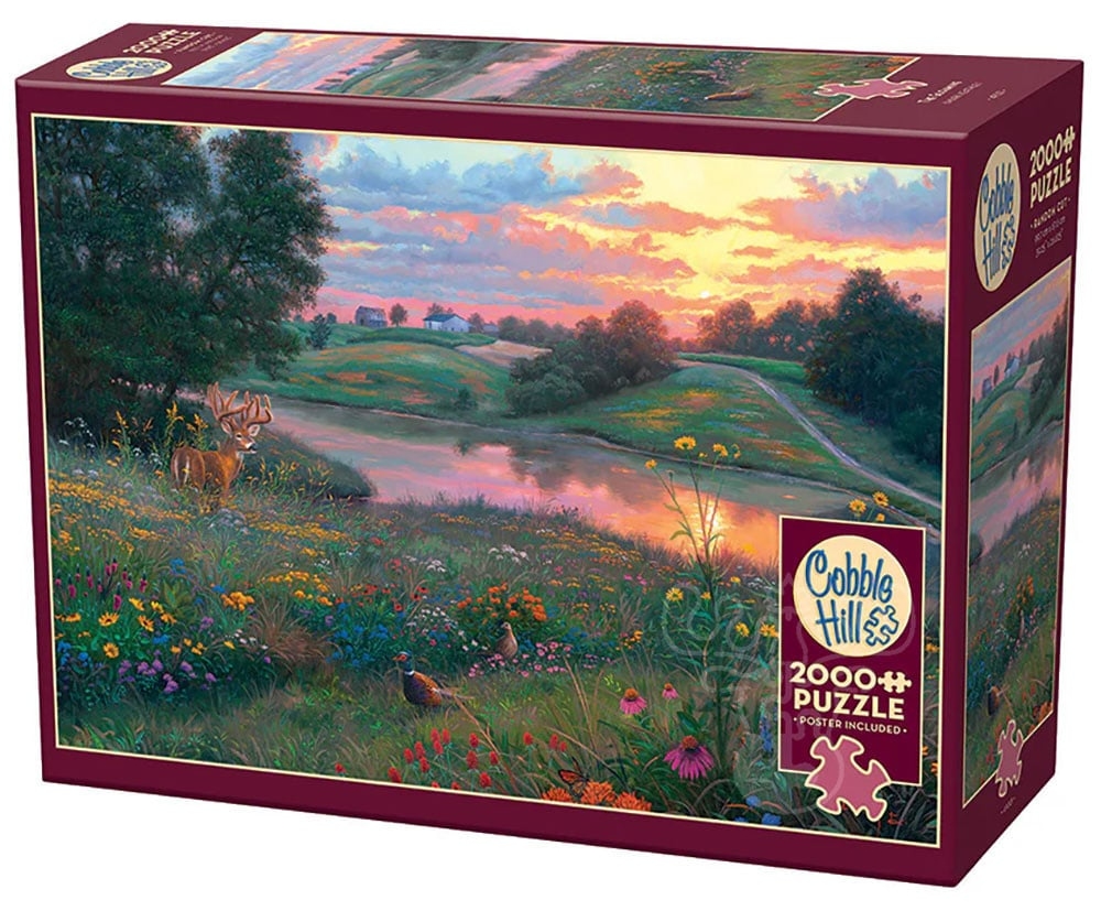 Puzzle Cobble Hill din 2000 de piese - Amurg în munți
