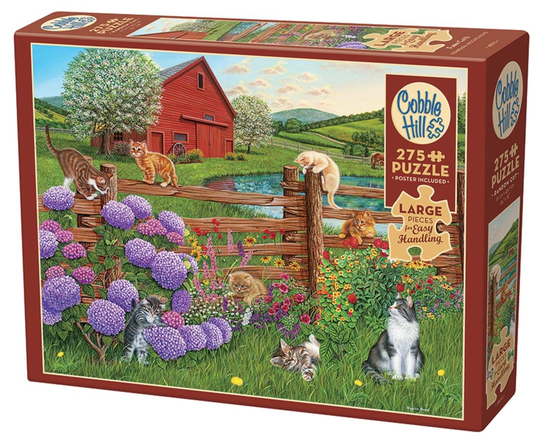 Puzzle Cobble Hill din 275 piese - Pisici de fermă