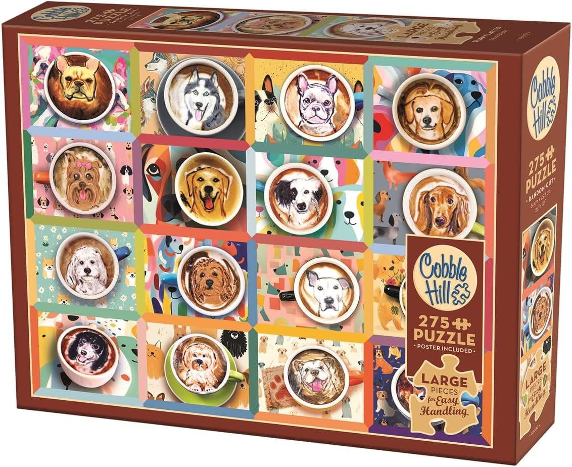 Puzzle Cobble Hill din 275 piese - Latte pentru câini