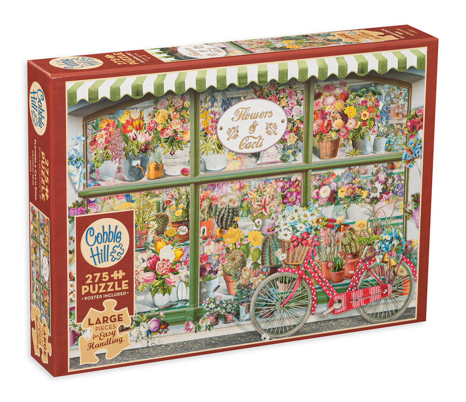 Puzzle Cobble Hill din 275 XXL piese - Magazin pentru flori și cactuși