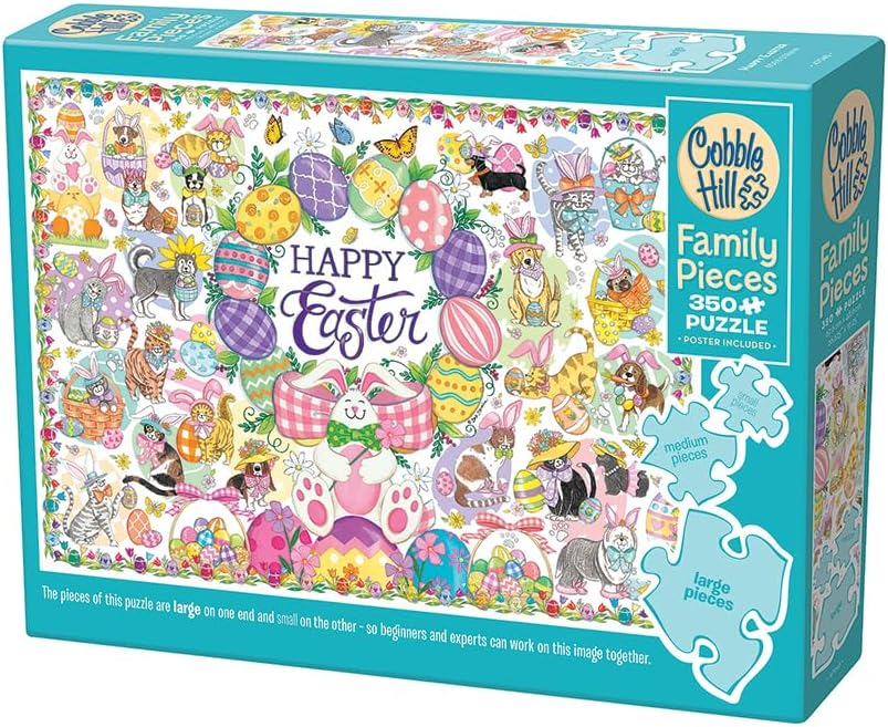 Puzzle Cobble Hill din 350 XXL piese - Paște fericit