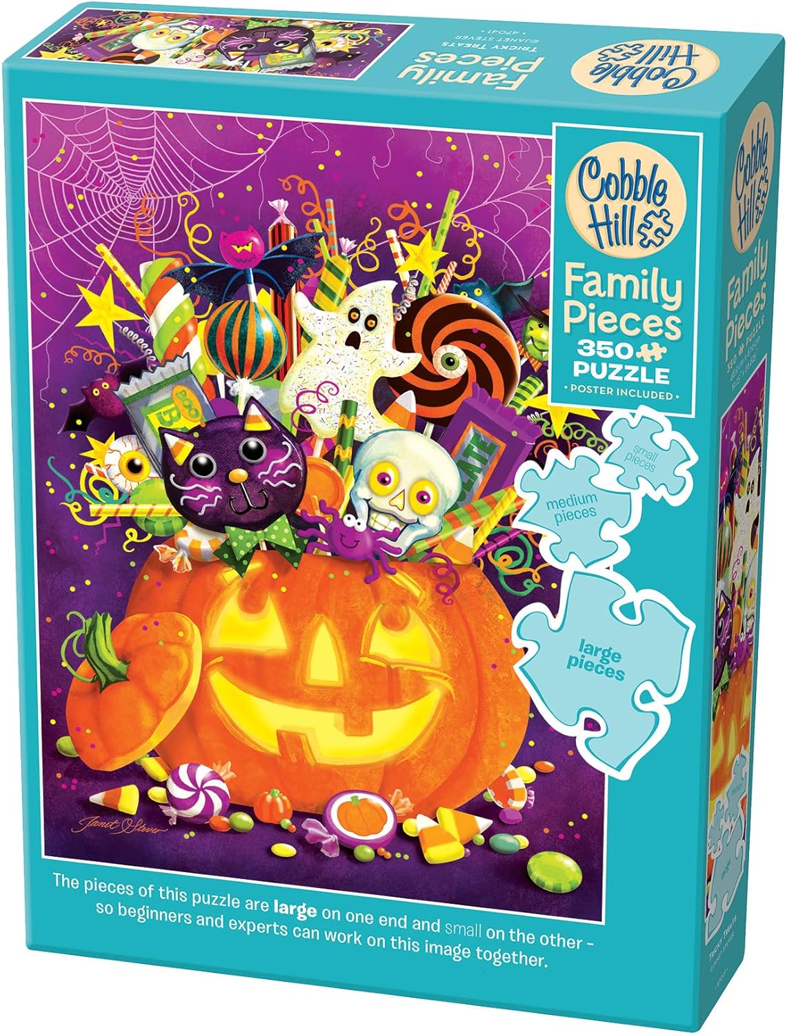 Puzzle Cobble Hill din 350 XXL piese - Trick or treat