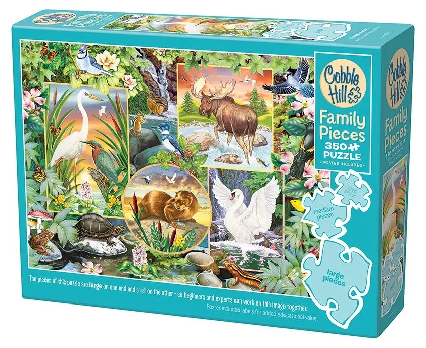 Puzzle Cobble Hill din 350 de piese XXL - Magia râului