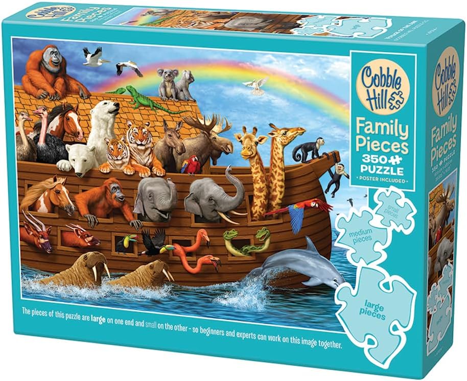 Puzzle Cobble Hill din 350 de piese XXL - Arca lui Noe