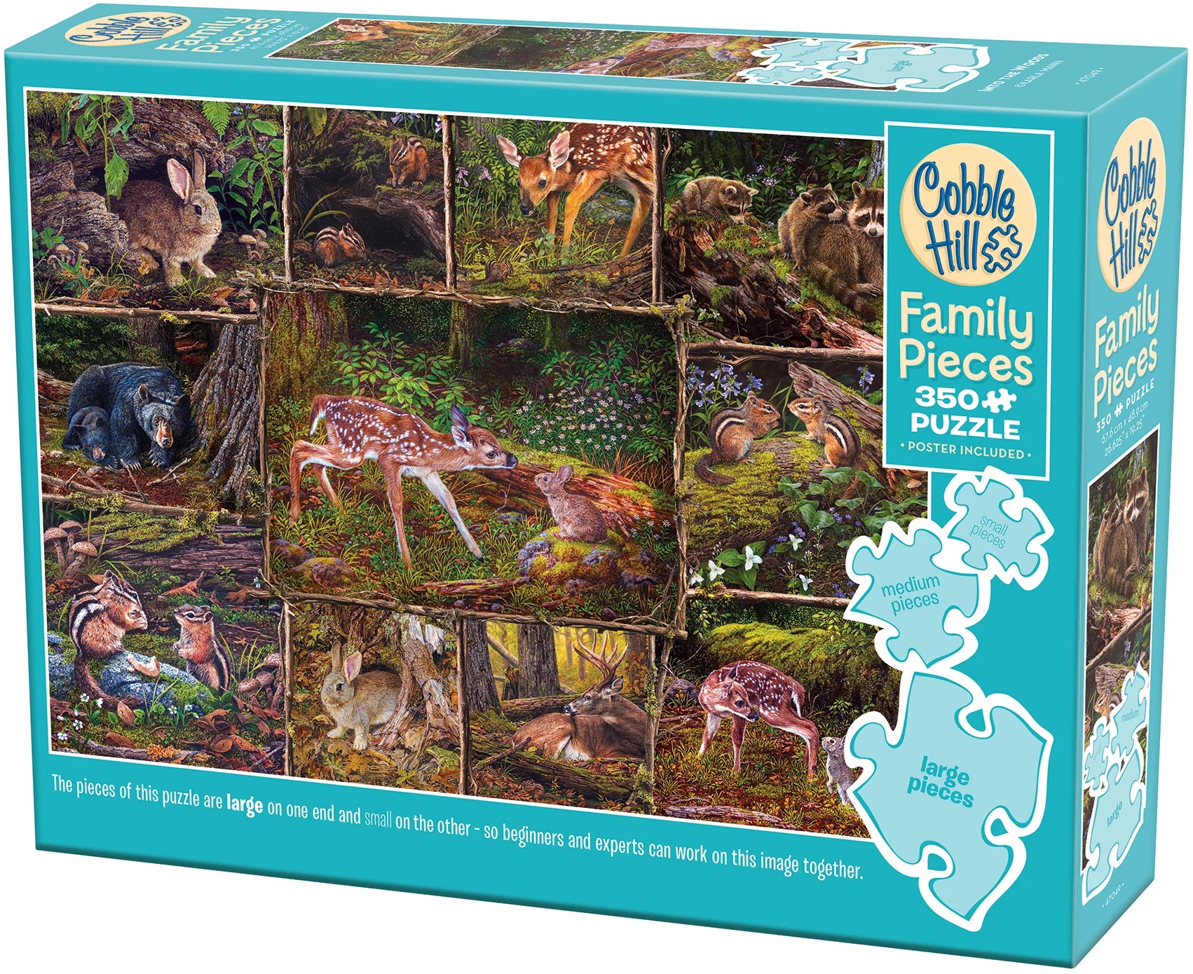 Puzzle Cobble Hill din 350 XXL piese - În pădure