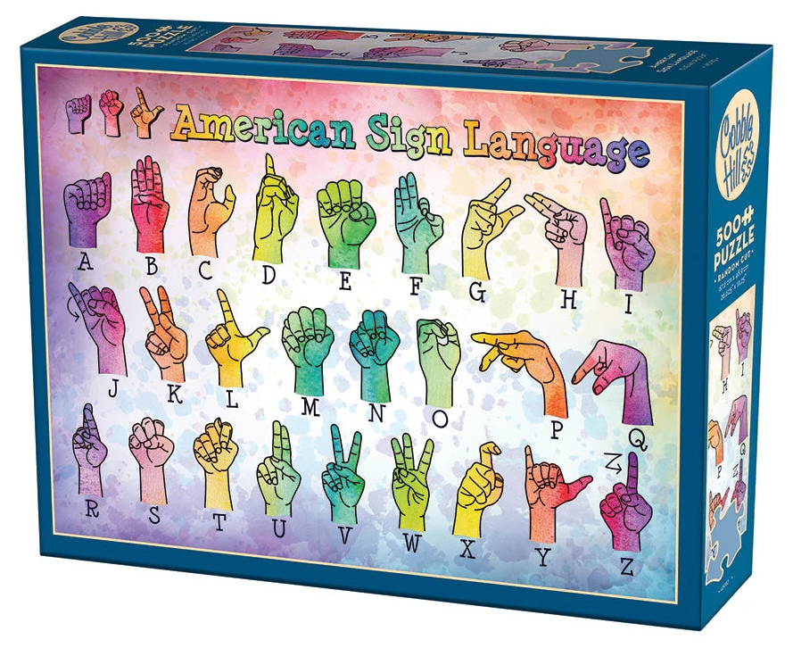 Puzzle Cobble Hill din 500 de piese - Limbajul semnelor american