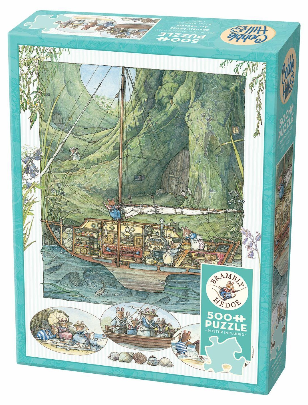 Puzzle Cobble Hill din 500 de piese - Sub tufișul de mure: Toți la bord