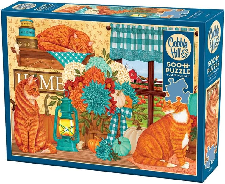 Puzzle Cobble Hill din 500 de piese - Confort de toamnă