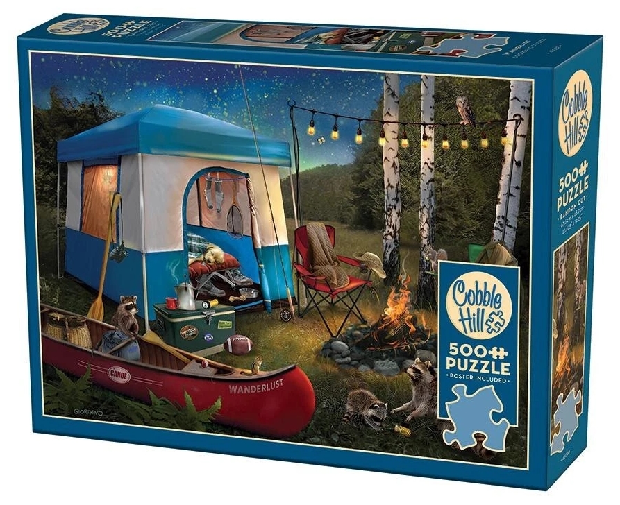 Puzzle Cobble Hill din 500 de piese - Camping sub stele