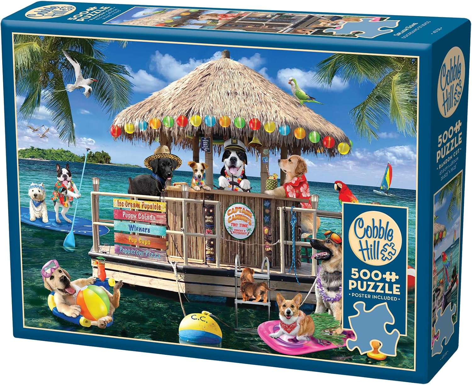 Puzzle Cobble Hill din 500 de piese - La marginea valurilor albastre