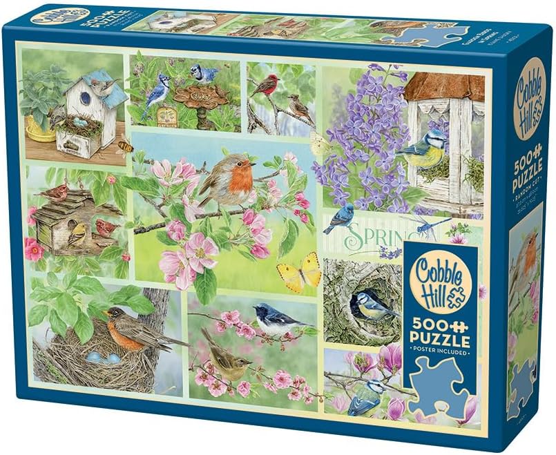 Puzzle Cobble Hill din 500 de piese - Poveste de primăvară în grădină