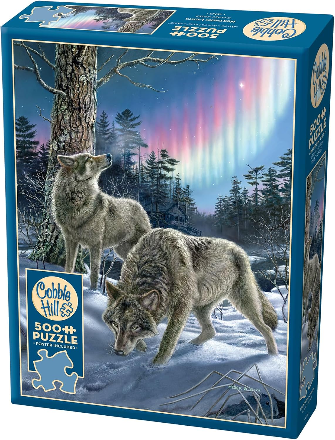 Puzzle Cobble Hill din 500 de piese - Luminile nordului
