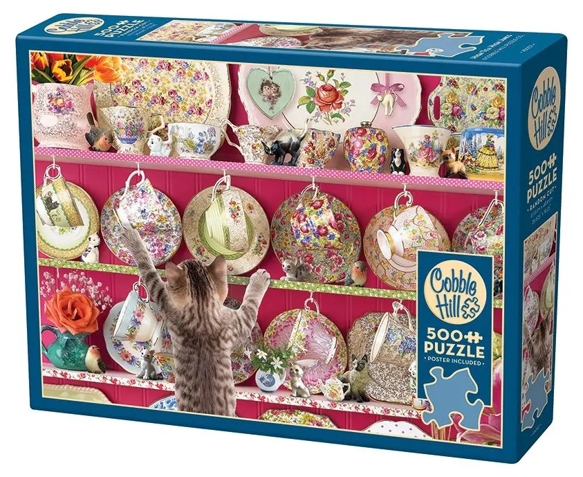Puzzle Cobble Hill din 500 de piese - Ceai de după-amiază și pozne