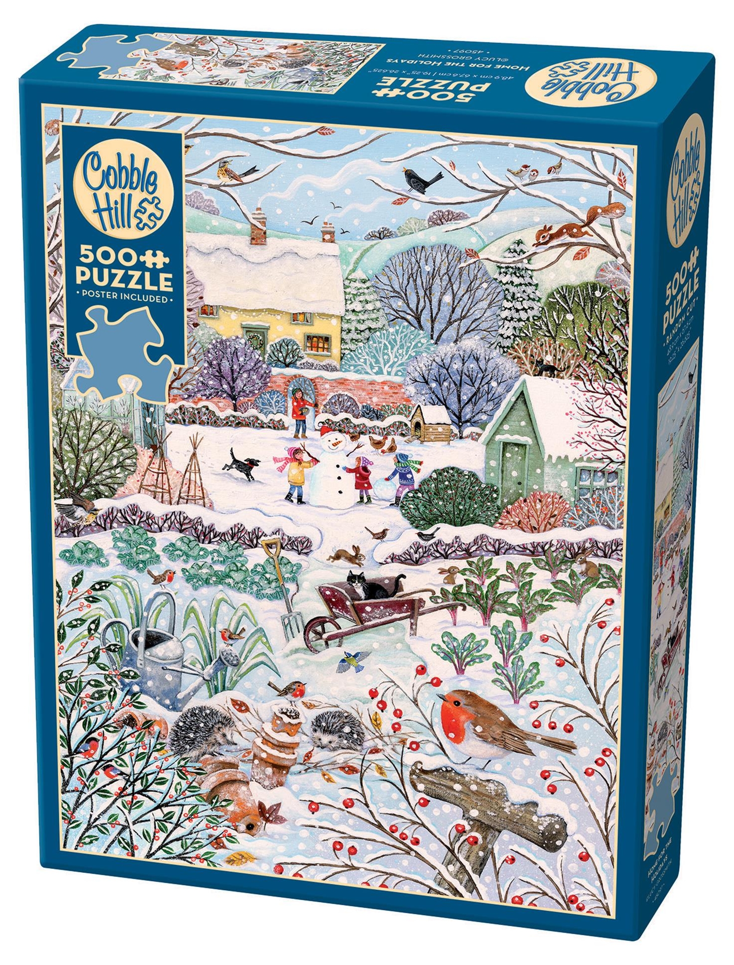 Puzzle Cobble Hill din 500 de piese - Idilă de zăpadă