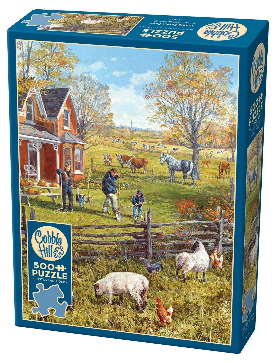 Puzzle Cobble Hill din 500 de piese - Viața la fermă