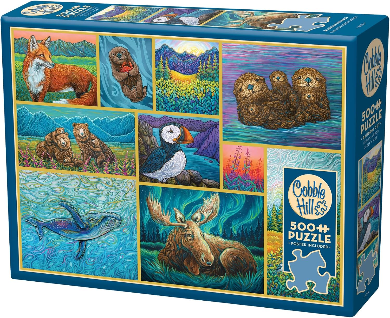 Puzzle Cobble Hill din 500 de piese - Animalele din Alaska