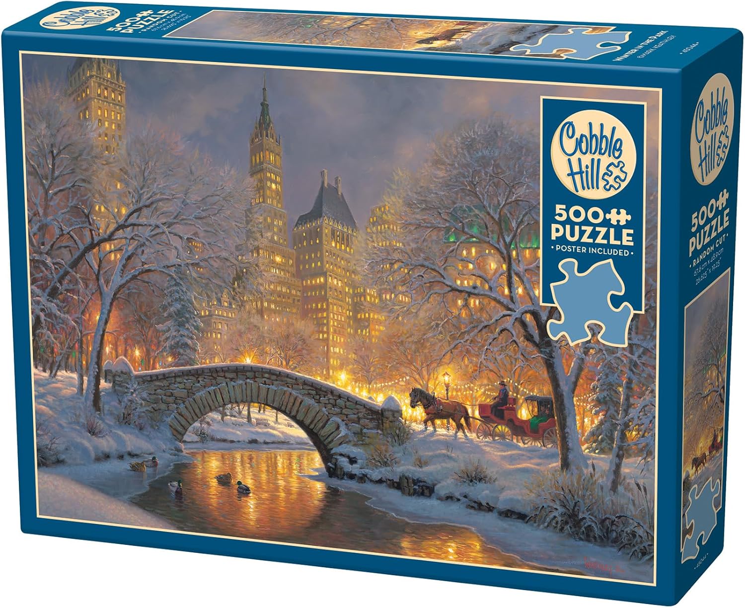 Puzzle Cobble Hill din 500 de piese - Iarnă în parc