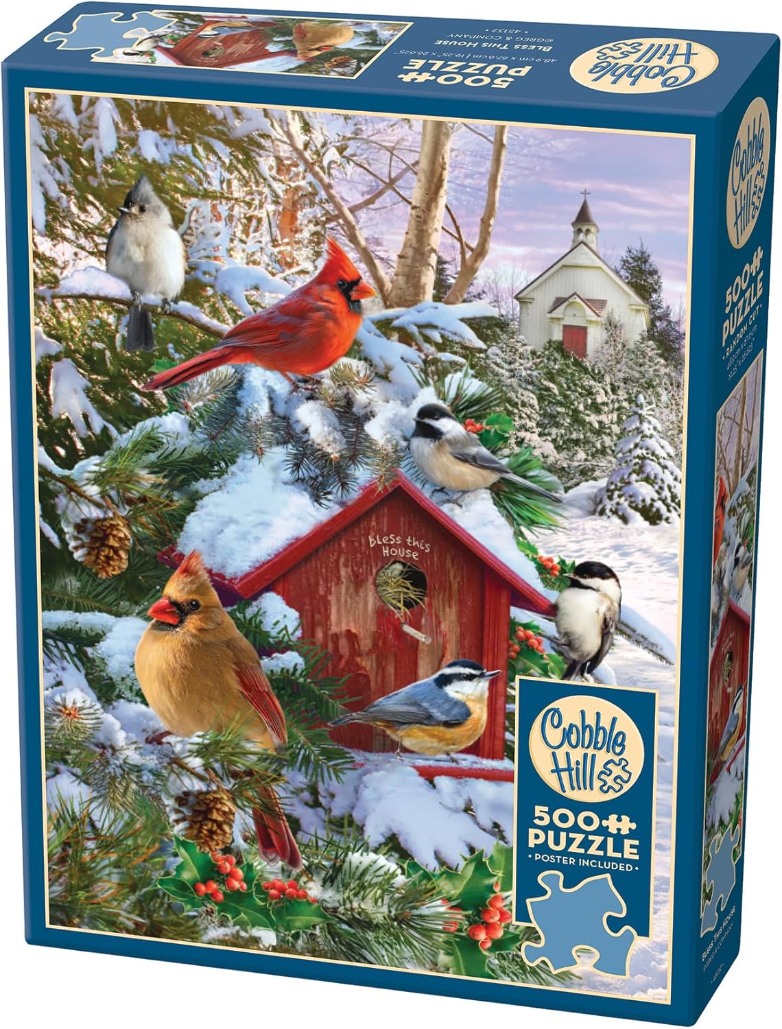 Puzzle Cobble Hill din 500 de piese - Idilia de iarnă