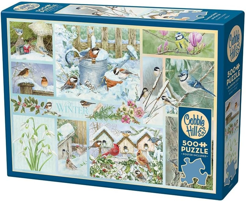 Puzzle Cobble Hill din 500 de piese - Poveste de iarnă în grădină