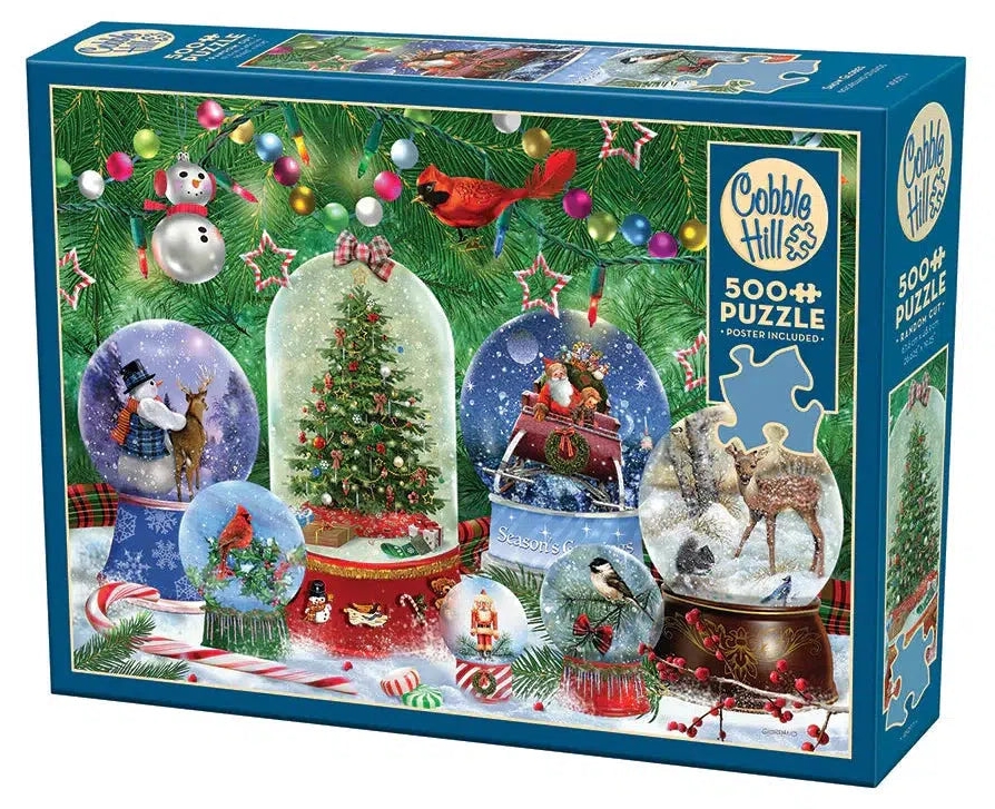 Puzzle Cobble Hill din 500 de piese - Amintiri de iarnă în sticlă