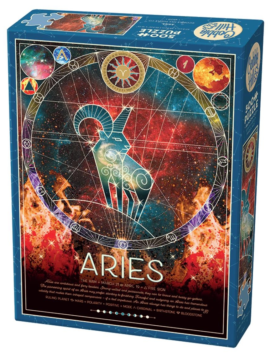 Puzzle Cobble Hill din 500 de piese - Zodiac: Berbec