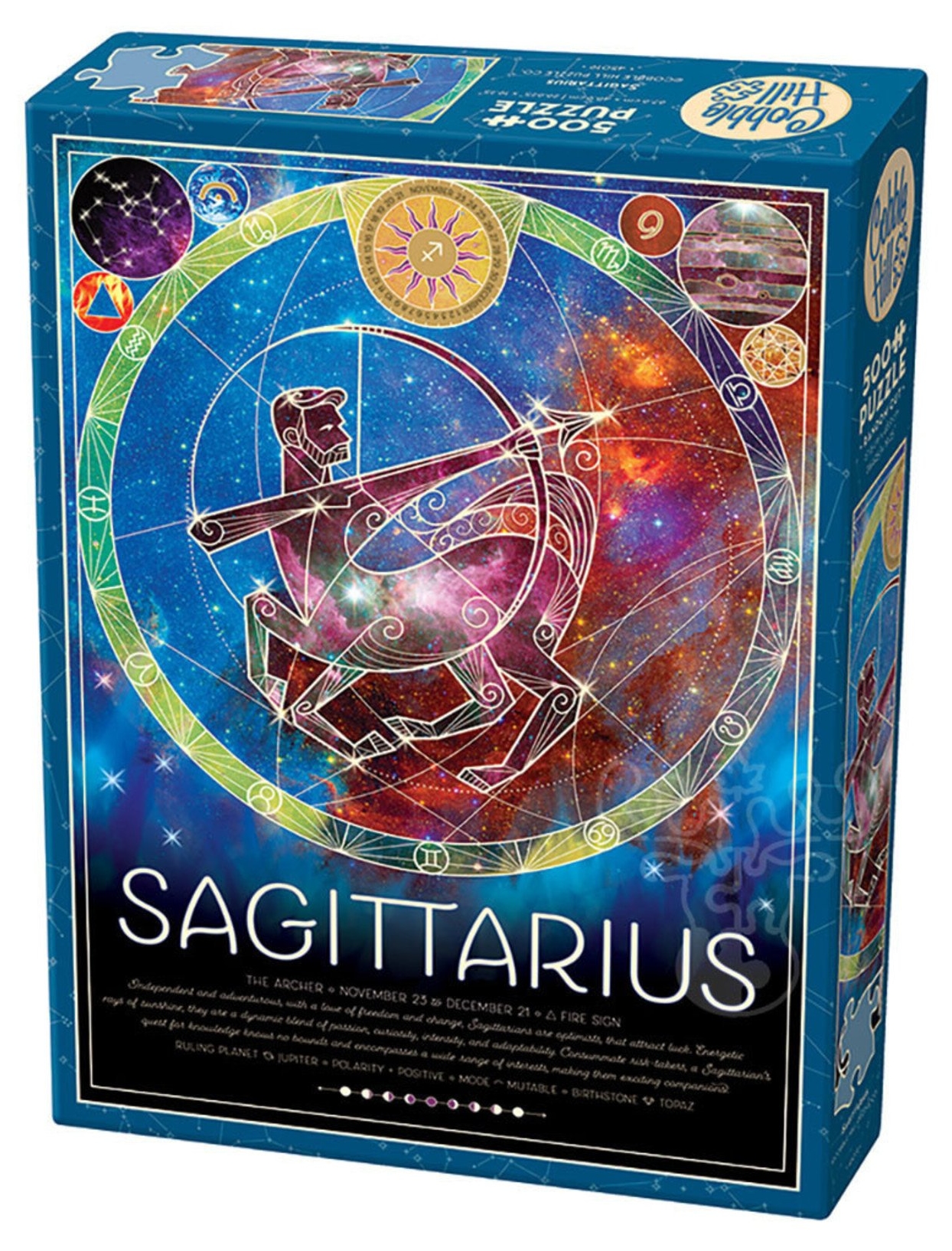 Puzzle Cobble Hill din 500 de piese - Zodiac: Săgetătorul